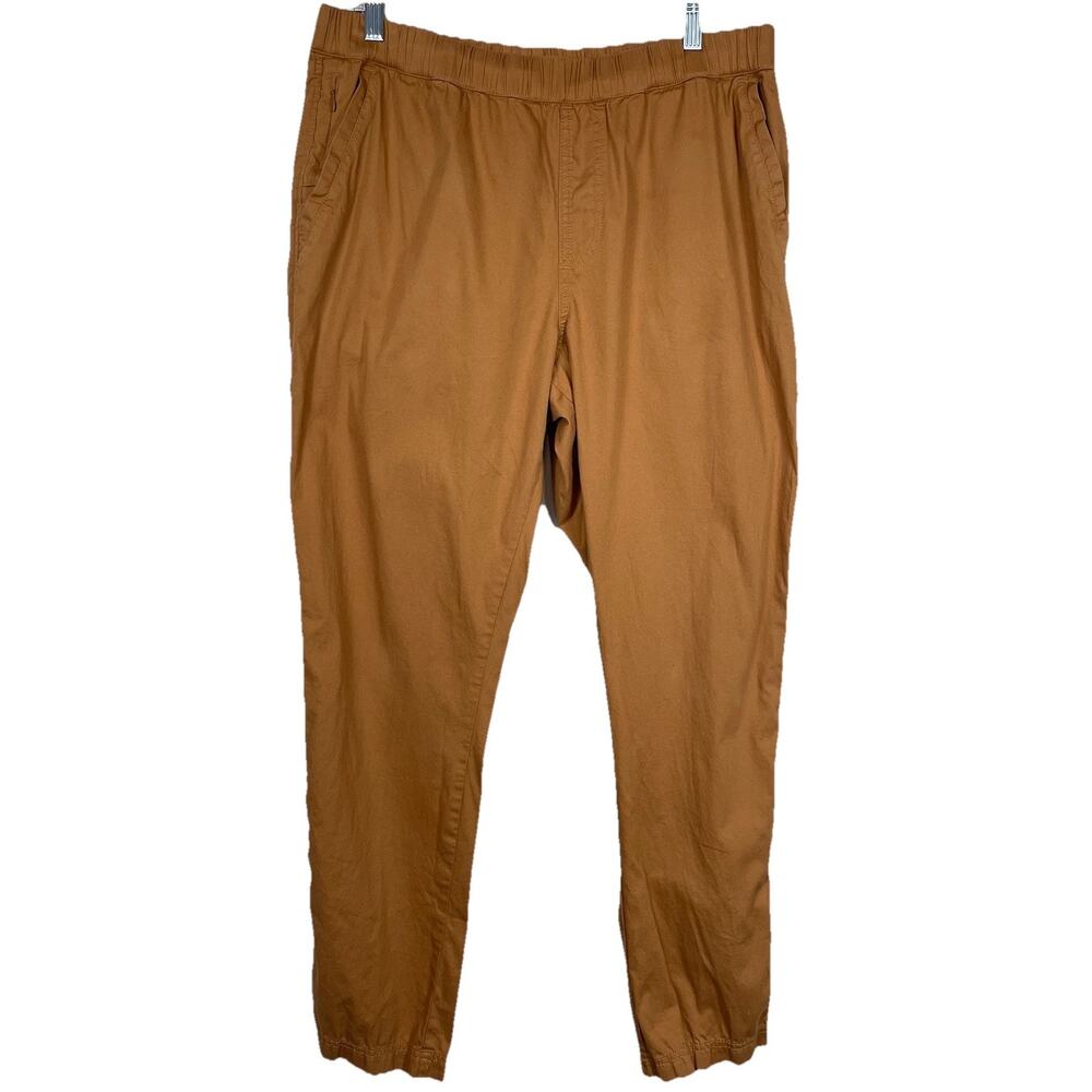 Pact Straight Leg Pants Size L Pumpkin Drawstring Organic Cotton Comfort Hiking